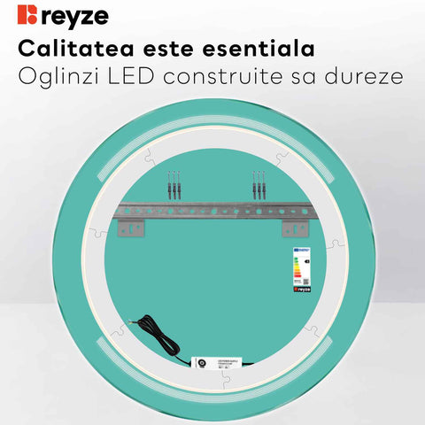 Oglinda LED Rotunda, Fara functii, LED 3000K Cald - Gama Minimal Model 8