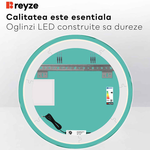 Oglinda LED Rotunda, Fara functii, LED 6000K Rece - Gama Motivated Model 1