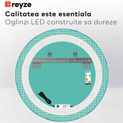 Oglinda LED Rotunda, Fara functii, LED 6000K Rece - Gama Official Model 2