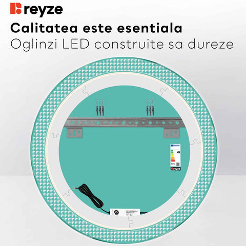 Oglinda LED Rotunda, Fara functii, LED 4000K Neutru - Gama Official Model 6