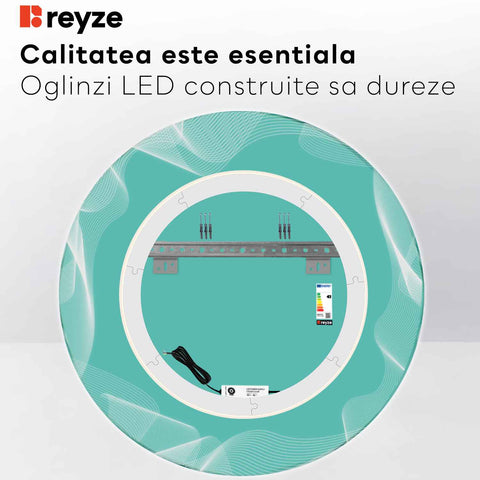 Oglinda LED Rotunda, Fara functii, LED 4000K Neutru - Gama Simetria Model 3