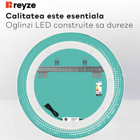 Oglinda LED Rotunda, Fara functii, LED 4000K Neutru - Gama Simetria Model 8