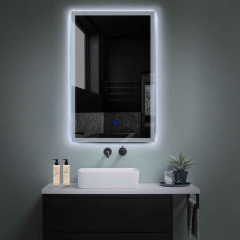 Oglinda LED Verticala, Touch LED, Dimare, LED 6000K Rece - Gama Edge Model 1