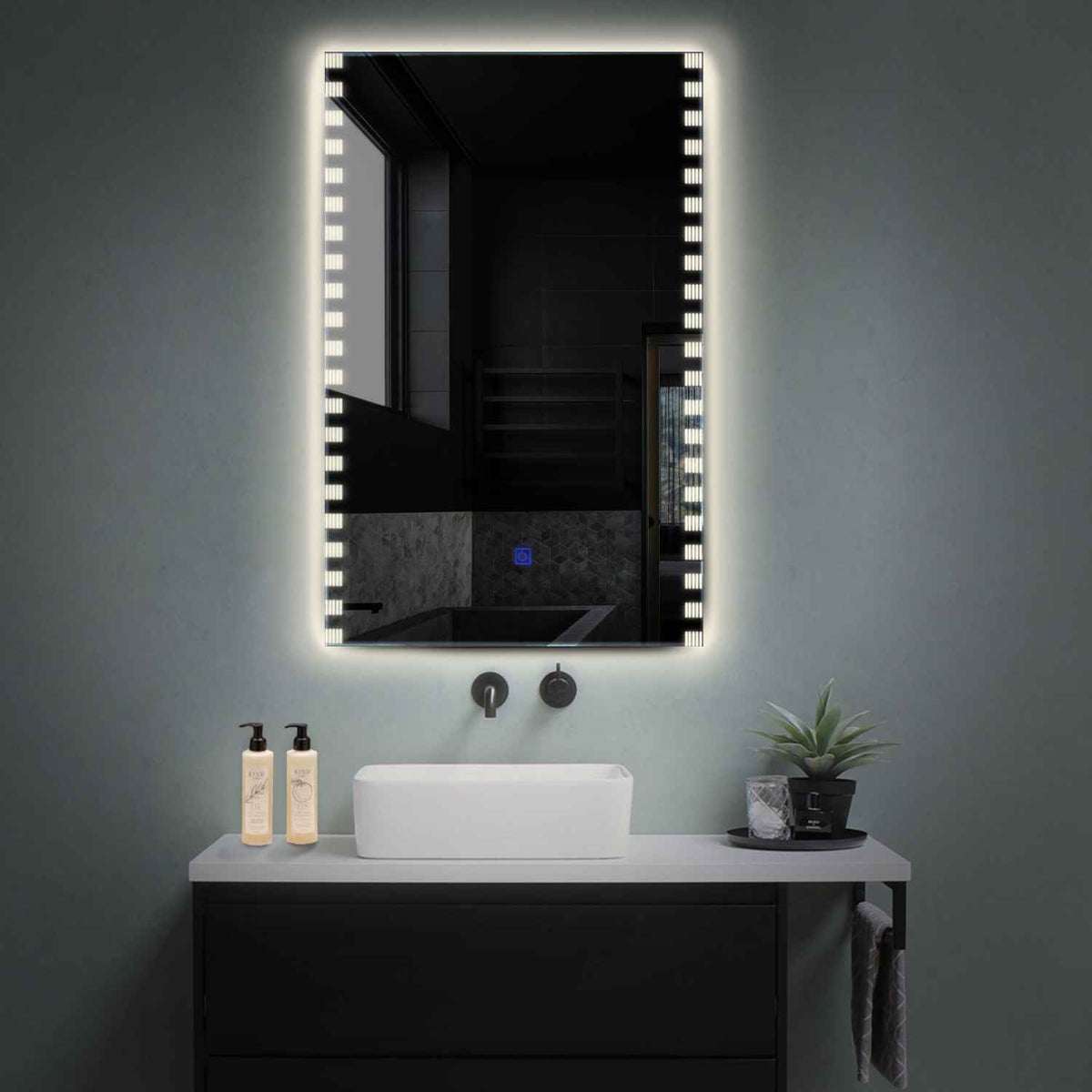 Oglinda LED Verticala, Touch LED, Dimare, LED 4000K Neutru - Gama Edge Model 6