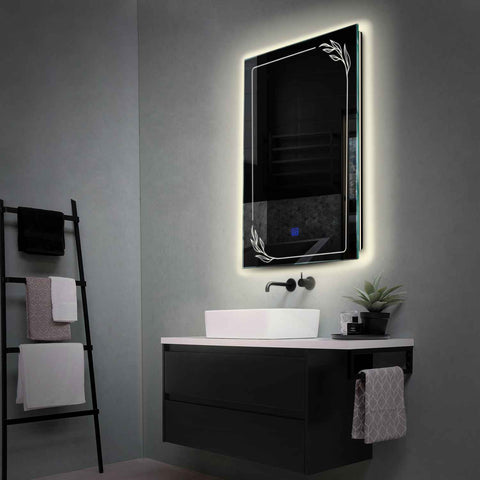 Oglinda LED Verticala, Touch LED, Dimare, LED 4000K Neutru - Gama Good Vibes Model 1