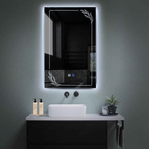 Oglinda LED Verticala, Touch LED, Dimare, Dezaburire, LED 6000K Rece - Gama Good Vibes Model 1