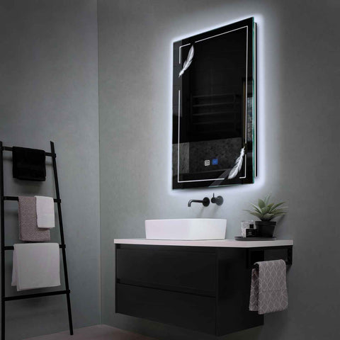 Oglinda LED Verticala, Touch LED, Dimare, Dezaburire, LED 6000K Rece - Gama Good Vibes Model 2