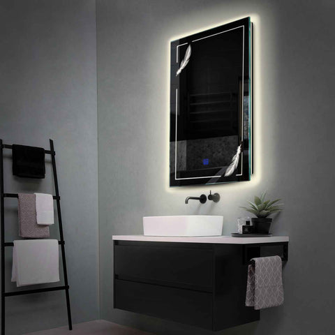 Oglinda LED Verticala, Touch LED, Dimare, LED 4000K Neutru - Gama Good Vibes Model 2
