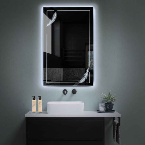 Oglinda LED Verticala, Fara functii, LED 6000K Rece - Gama Good Vibes Model 2