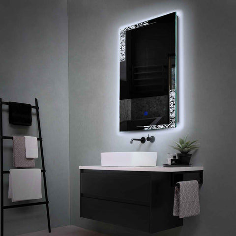 Oglinda LED Verticala, Touch LED, Dimare, LED 6000K Rece - Gama Good Vibes Model 4