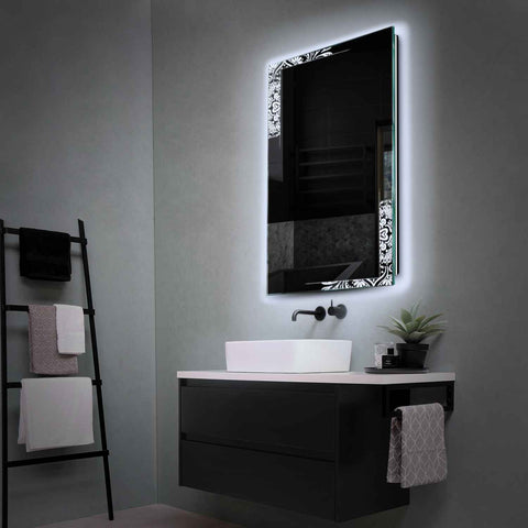 Oglinda LED Verticala, Fara functii, LED 6000K Rece - Gama Good Vibes Model 4