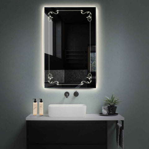 Oglinda LED Verticala, Fara functii, LED 4000K Neutru - Gama Good Vibes Model 5