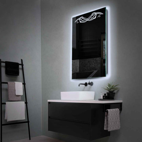 Oglinda LED Verticala, Fara functii, LED 6000K Rece - Gama Good Vibes Model 6