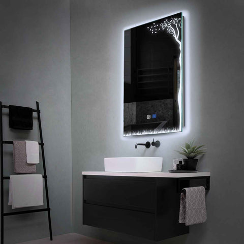 Oglinda LED Verticala, Touch LED, Dimare, Dezaburire, LED 6000K Rece - Gama Good Vibes Model 8