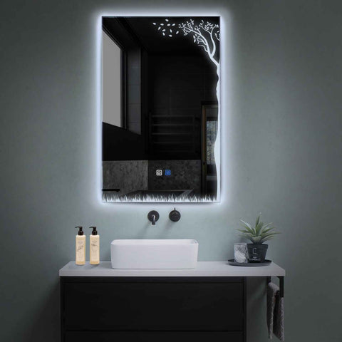 Oglinda LED Verticala, Touch LED, Dimare, Dezaburire, LED 6000K Rece - Gama Good Vibes Model 8