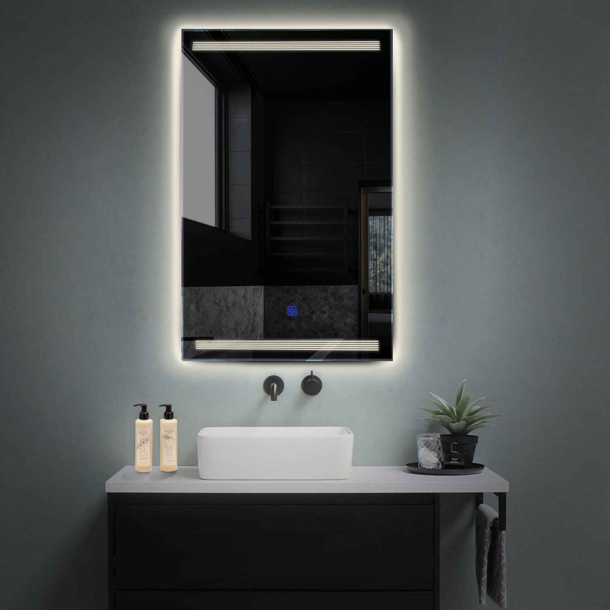 Oglinda LED Verticala, Touch LED, Dimare, LED 4000K Neutru - Gama Minimal Model 8