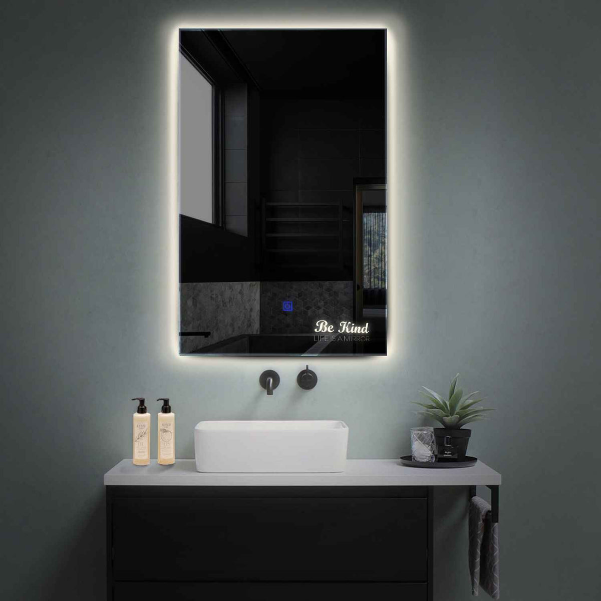 Oglinda LED Verticala, Touch LED, Dimare, LED 4000K Neutru - Gama Motivated Model 6