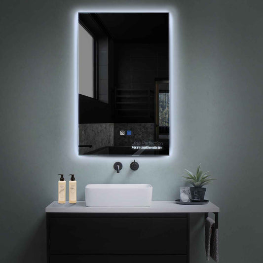 Oglinda LED verticala cu lumina LED rece Gama Motivated Model 7 cu butoane touch si dezaburire - Reyze