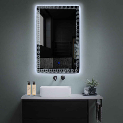 Oglinda LED Verticala, Touch LED, Dimare, LED 6000K Rece - Gama Official Model 1