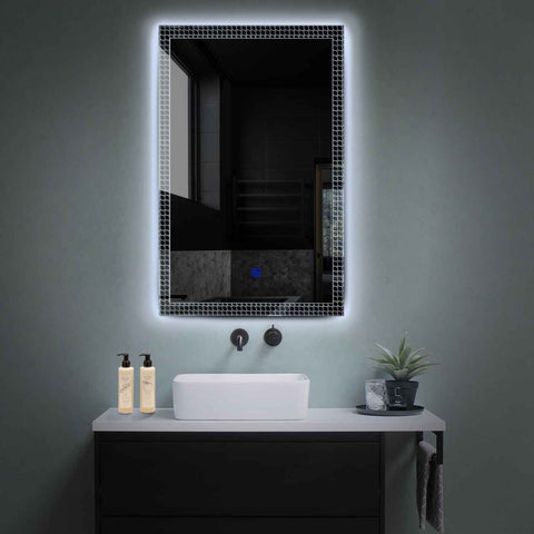 Oglinda LED Verticala, Touch LED, Dimare, LED 6000K Rece - Gama Official Model 3