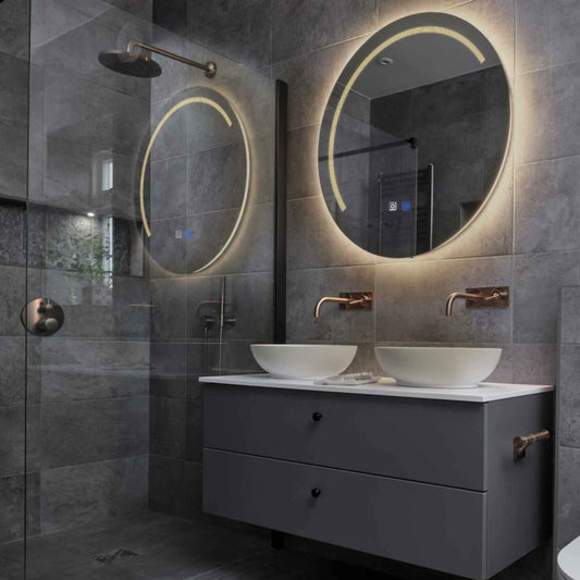 Oglinda LED Rotunda, Touch LED, Dimare, Dezaburire, LED 3000K Cald - Gama Minimal Model 5