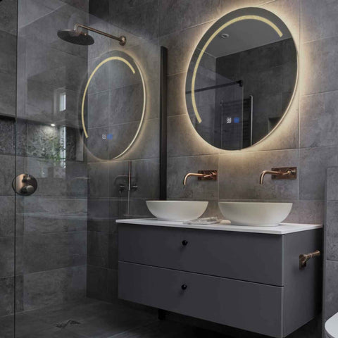 Oglinda LED Rotunda, Touch LED, Dimare, Dezaburire, LED 3000K Cald - Gama Minimal Model 5