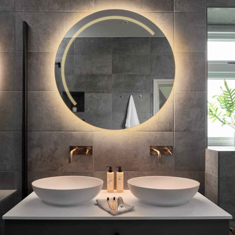 Oglinda LED Rotunda, Fara functii, LED 3000K Cald - Gama Minimal Model 5
