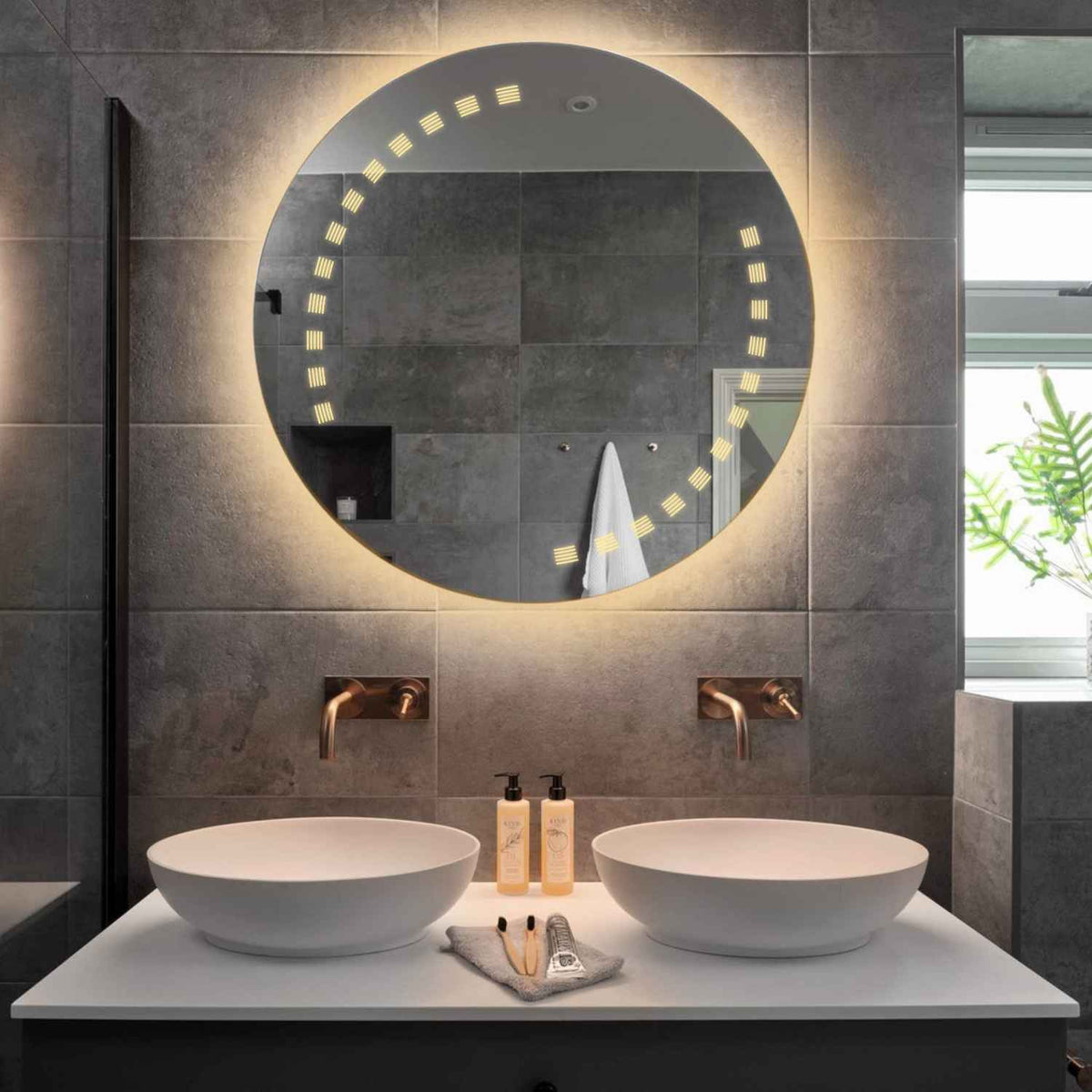 Oglinda LED Rotunda, Fara functii, LED 3000K Cald - Gama Minimal Model 6