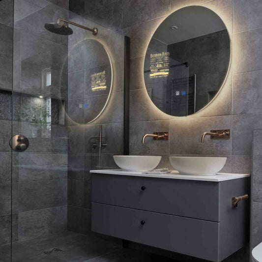 Oglinda LED Rotunda, Touch LED, Dimare, Dezaburire, LED 3000K Cald - Gama Motivated Model 5