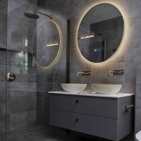 Oglinda LED Rotunda, Touch LED, Dimare, Dezaburire, LED 3000K Cald - Gama Motivated Model 7