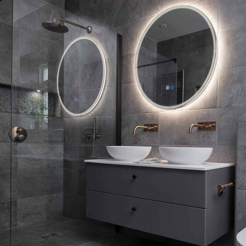 Oglinda LED Rotunda, Touch LED, Dimare, Dezaburire, LED 4000K Neutru - Gama Edge Model 1