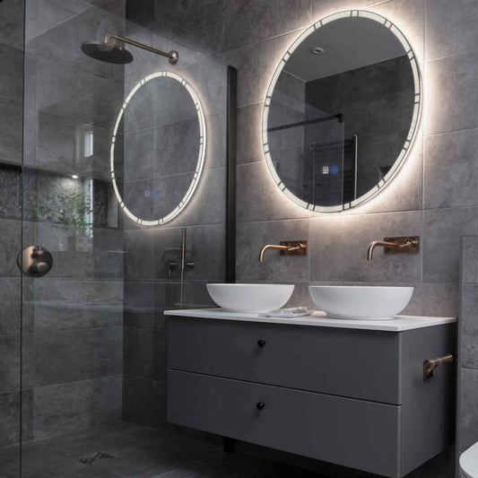 Oglinda LED Rotunda, Touch LED, Dimare, Dezaburire, LED 4000K Neutru - Gama Edge Model 3