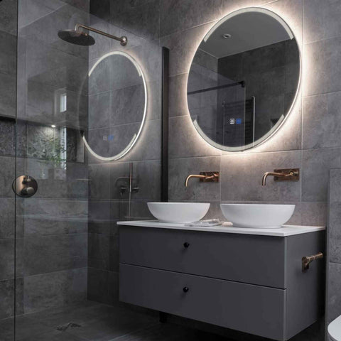 Oglinda LED Rotunda, Touch LED, Dimare, Dezaburire, LED 4000K Neutru - Gama Edge Model 8
