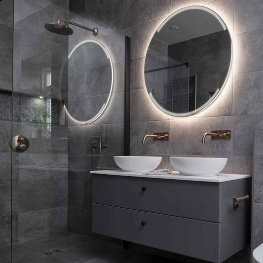 Oglinda LED Rotunda, Fara functii, LED 4000K Neutru - Gama Edge Model 8