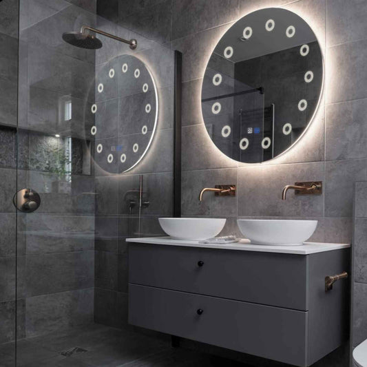 Oglinda LED Rotunda, Touch LED, Dimare, Dezaburire, LED 4000K Neutru - Gama Minimal Model 4