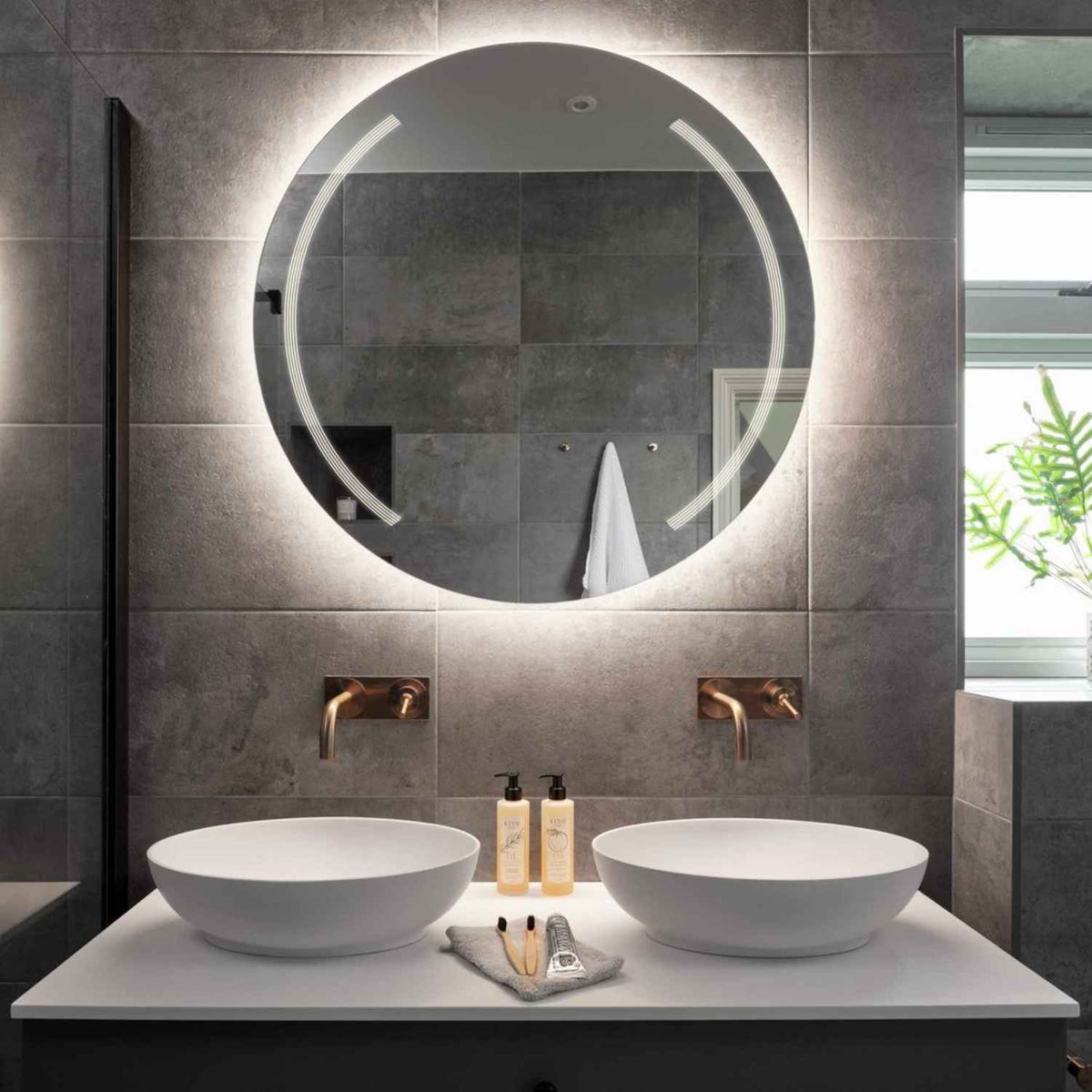 Oglinda LED Rotunda, Fara functii, LED 4000K Neutru - Gama Minimal Model 7