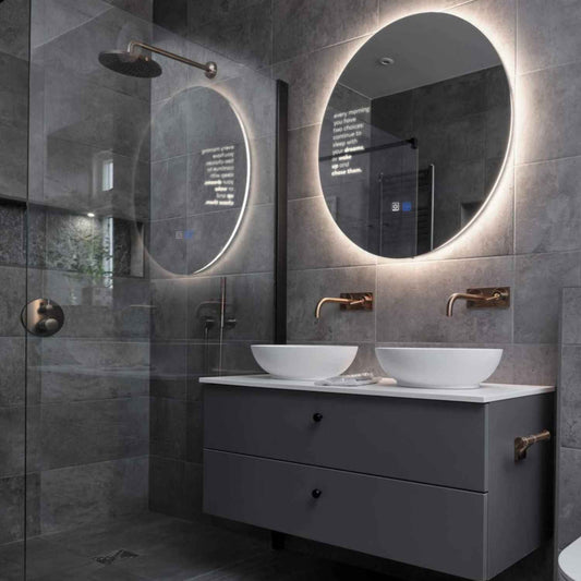 Oglinda LED Rotunda, Touch LED, Dimare, Dezaburire, LED 4000K Neutru - Gama Motivated Model 2