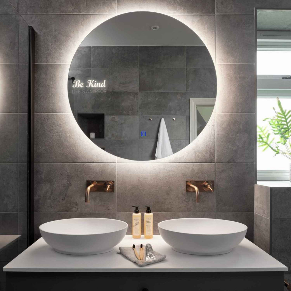 Oglinda LED Rotunda, Touch LED, Dimare, LED 4000K Neutru - Gama Motivated Model 6