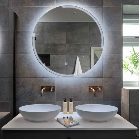 Oglinda LED Rotunda, Touch LED, Dimare, Dezaburire, LED 6000K Rece - Gama Edge Model 2