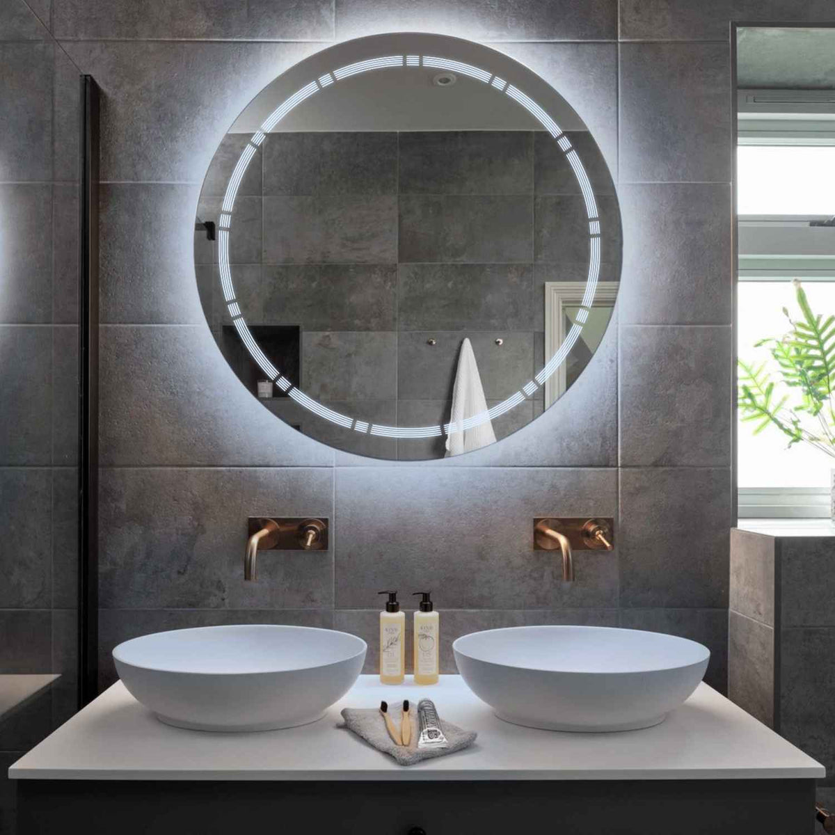 Oglinda LED Rotunda, Fara functii, LED 6000K Rece - Gama Minimal Model 3