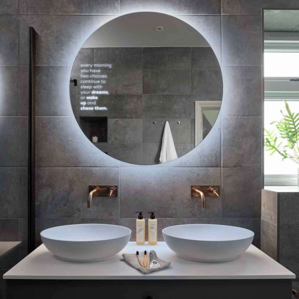 Oglinda LED Rotunda, Fara functii, LED 6000K Rece - Gama Motivated Model 2