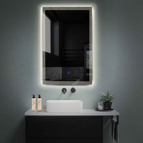Oglinda LED Verticala, Touch LED, Dimare, LED 4000K Neutru - Gama Simetria Model 7