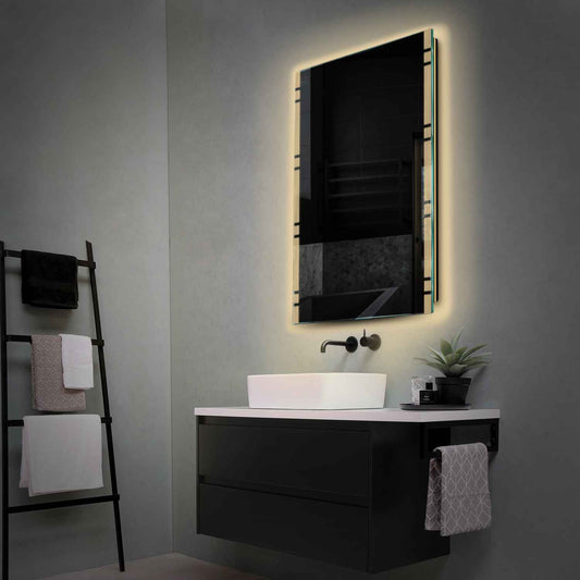 Oglinda LED Verticala, Fara functii, LED 3000K Cald - Gama Edge Model 3