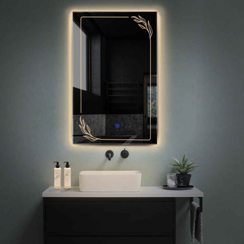 Oglinda LED Verticala, Touch LED, Dimare, LED 3000K Cald - Gama Good Vibes Model 1