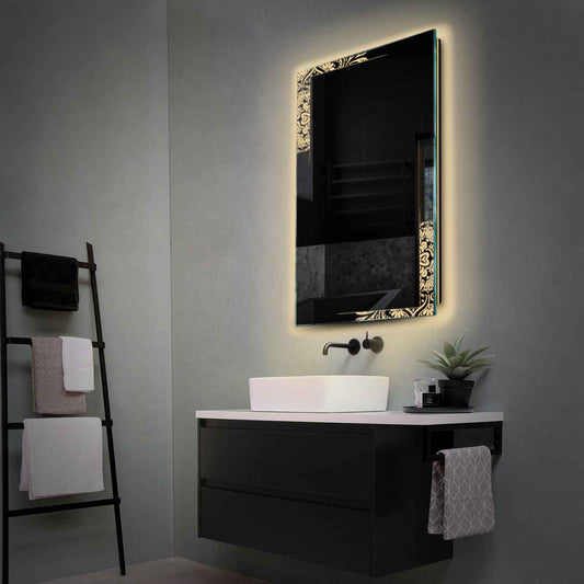 Oglinda LED Verticala, Fara functii, LED 3000K Cald - Gama Good Vibes Model 4