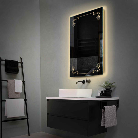 Oglinda LED Verticala, Fara functii, LED 3000K Cald - Gama Good Vibes Model 5