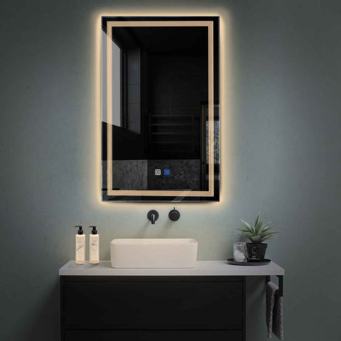 Oglinda LED Verticala, Touch LED, Dimare, Dezaburire, LED 3000K Cald - Gama Minimal Model 1