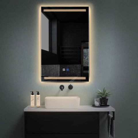 Oglinda LED Verticala, Touch LED, Dimare, Dezaburire, LED 3000K Cald - Gama Minimal Model 8