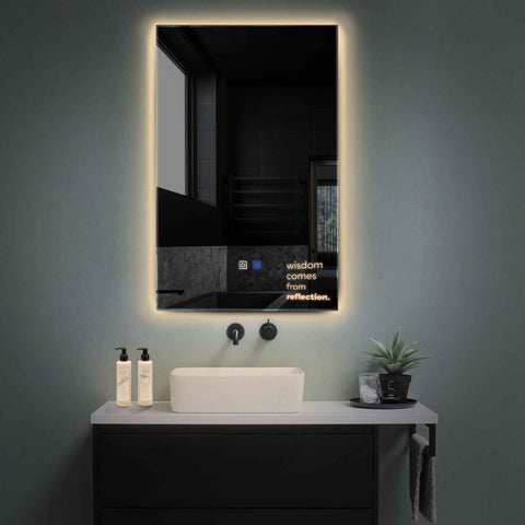 Oglinda LED Verticala, Touch LED, Dimare, Dezaburire, LED 3000K Cald - Gama Motivated Model 1