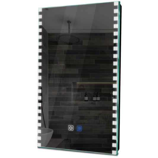 Oglinda LED verticala cu lumina LED rece Gama Edge Model 6 cu butoane touch si dezaburire - Reyze